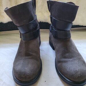 Steve Madden Dormaa Suede Leather Biker Boots